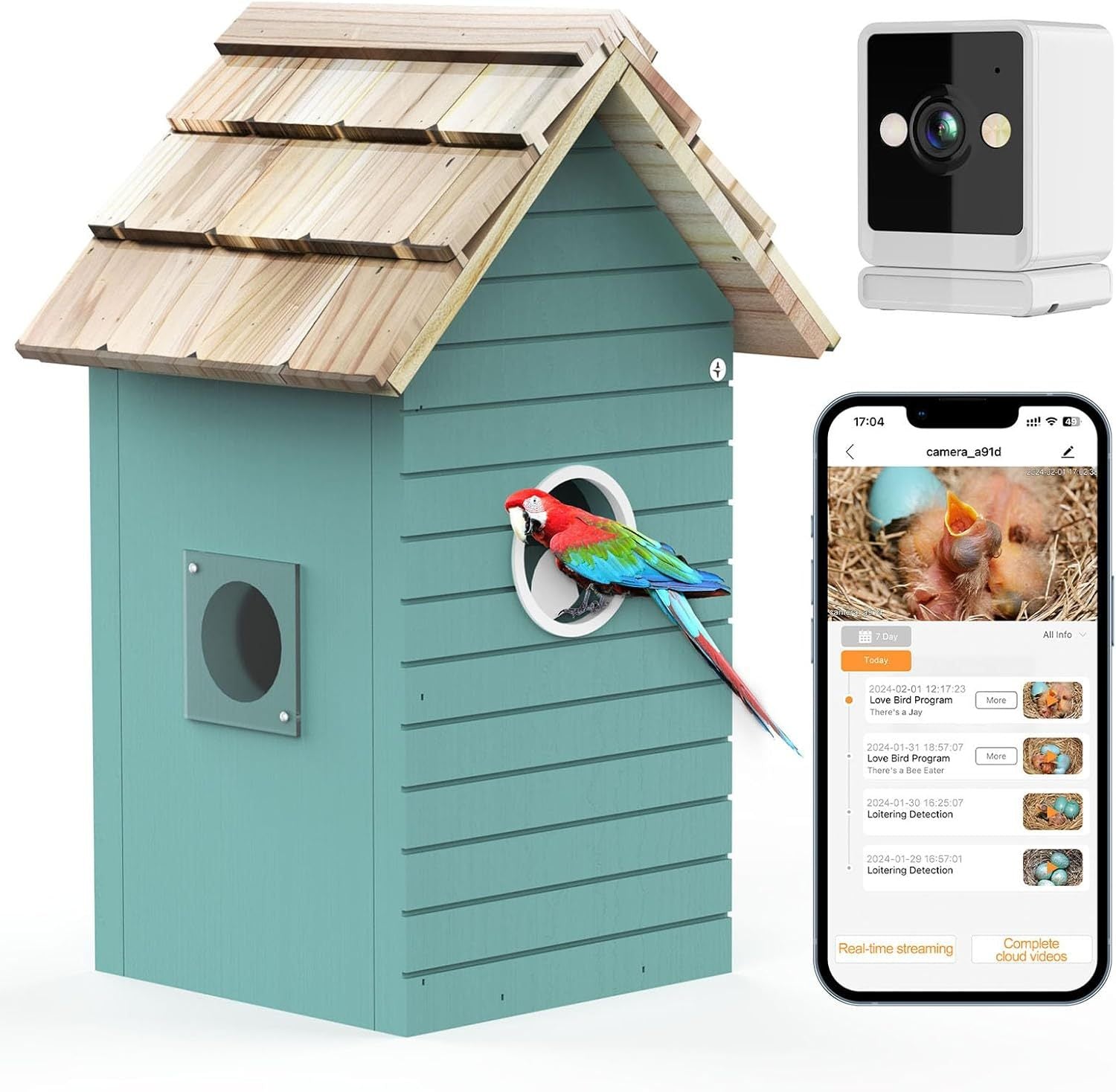 Smart Bird House,Bird Feeder With Camera Ai Bird Species