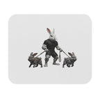 Bunny Bodybuilder Mouse Pad - Funny Gym Rabbit Desk Mat