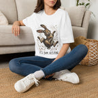 Cute Sleepy Bunny T-Shirt — "It's 3AM, He's Fine" Graphic Tee