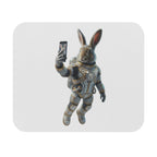 Astronaut Bunny Selfie Mouse Pad — Cute Space Rabbit Gaming Desk Mat