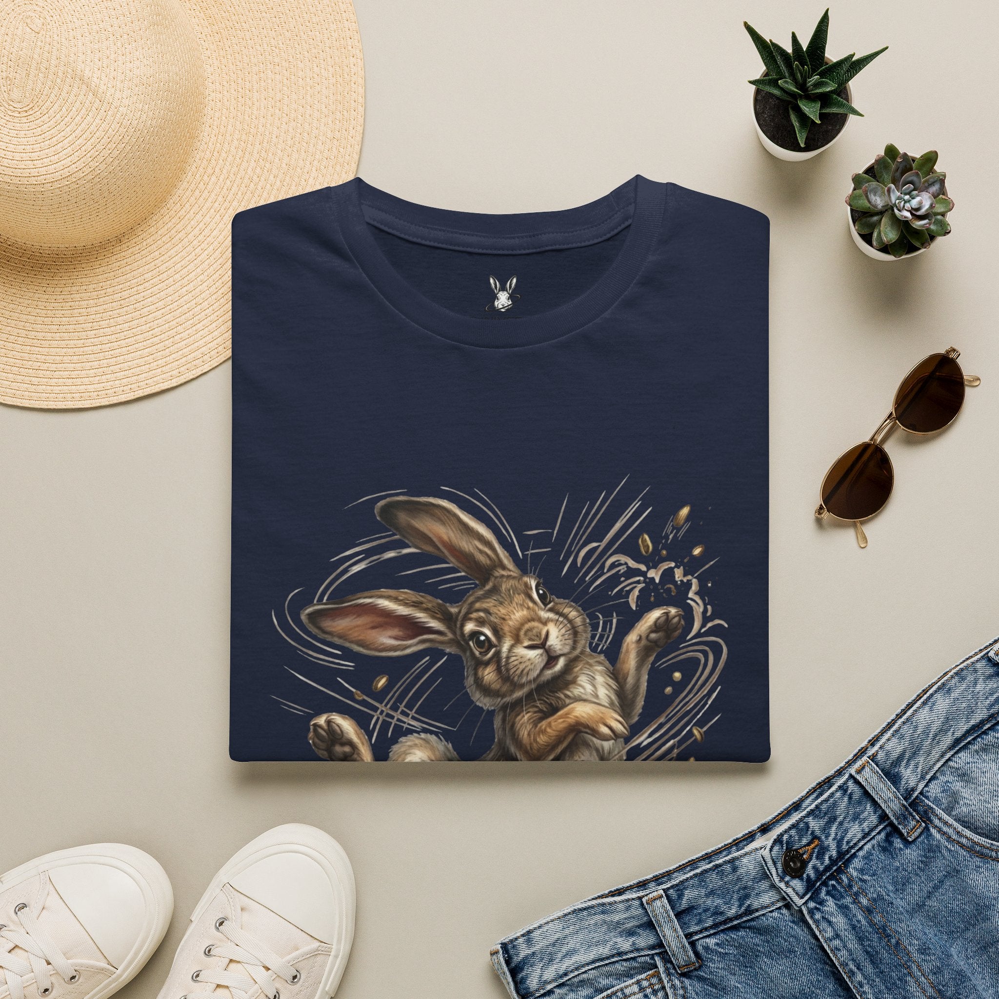 Cute Sleepy Bunny T-Shirt — "It's 3AM, He's Fine" Graphic Tee