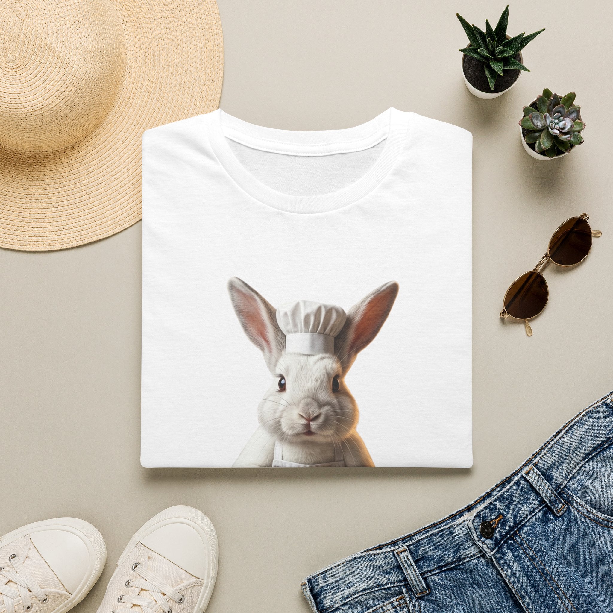 Easter Bunny Chef T-Shirt — Cute Rabbit Baker Graphic Tee