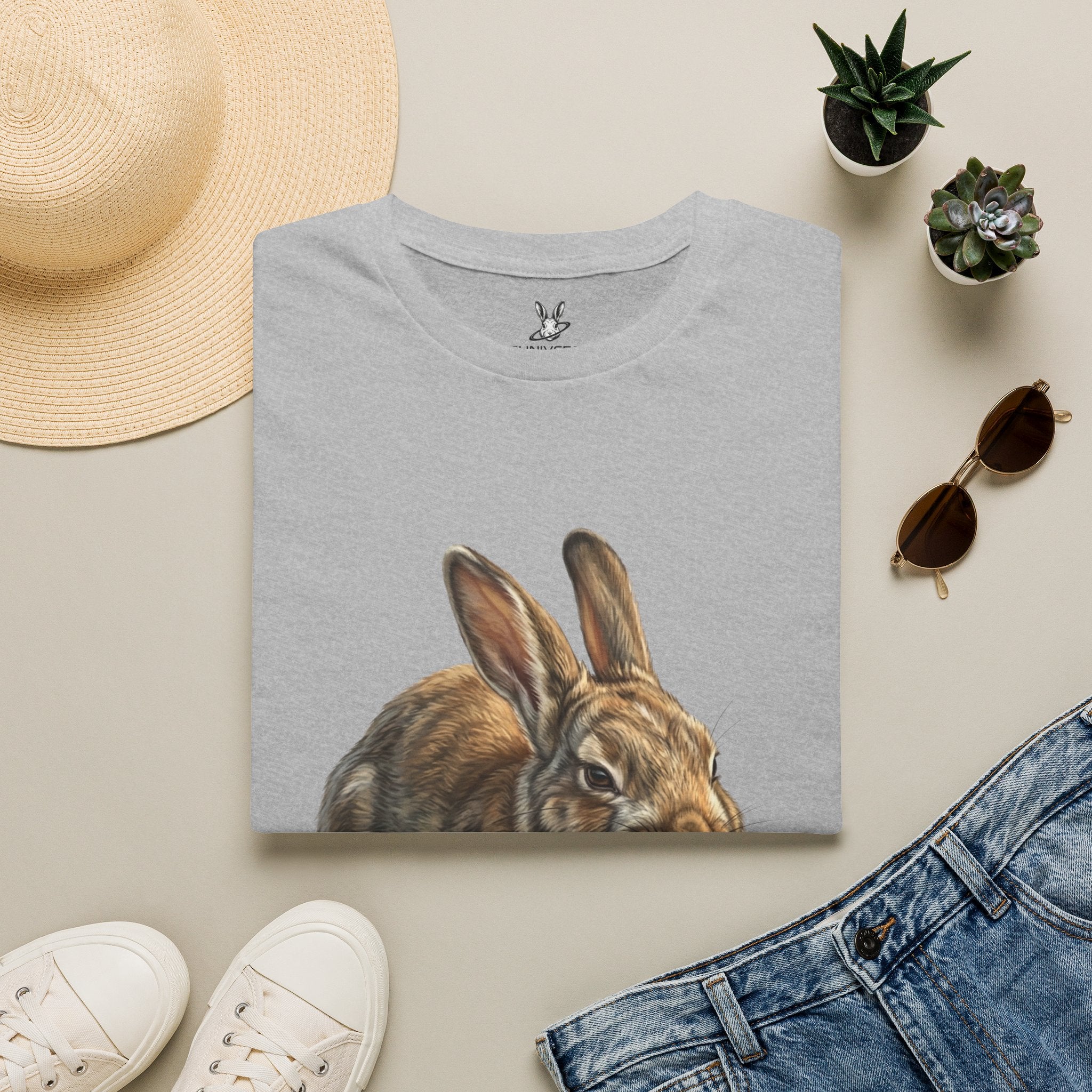 Rabbit Illustration T-Shirt — "Rest Mode Activated" Cute Bunny Graphic Tee