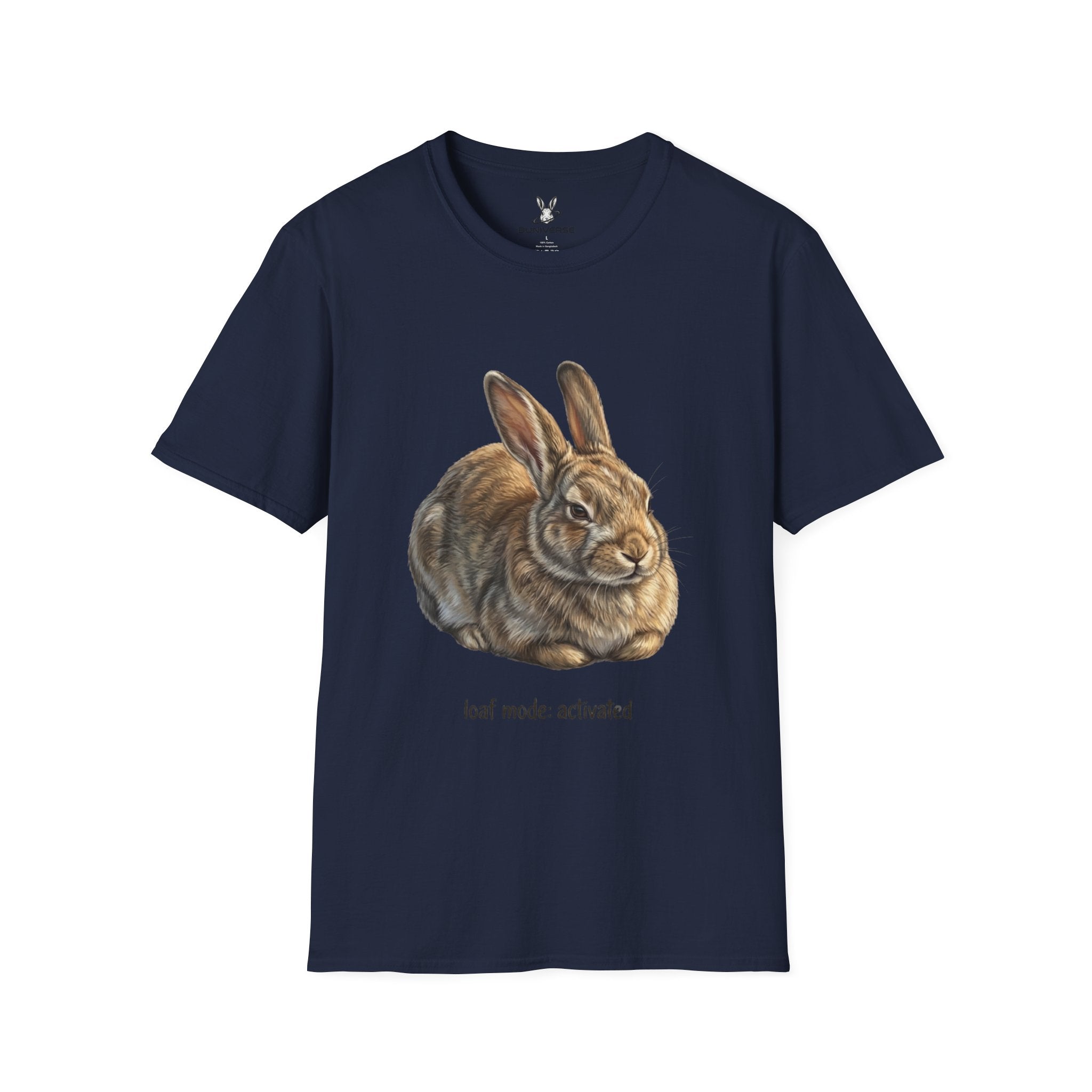 Rabbit Illustration T-Shirt — "Rest Mode Activated" Cute Bunny Graphic Tee
