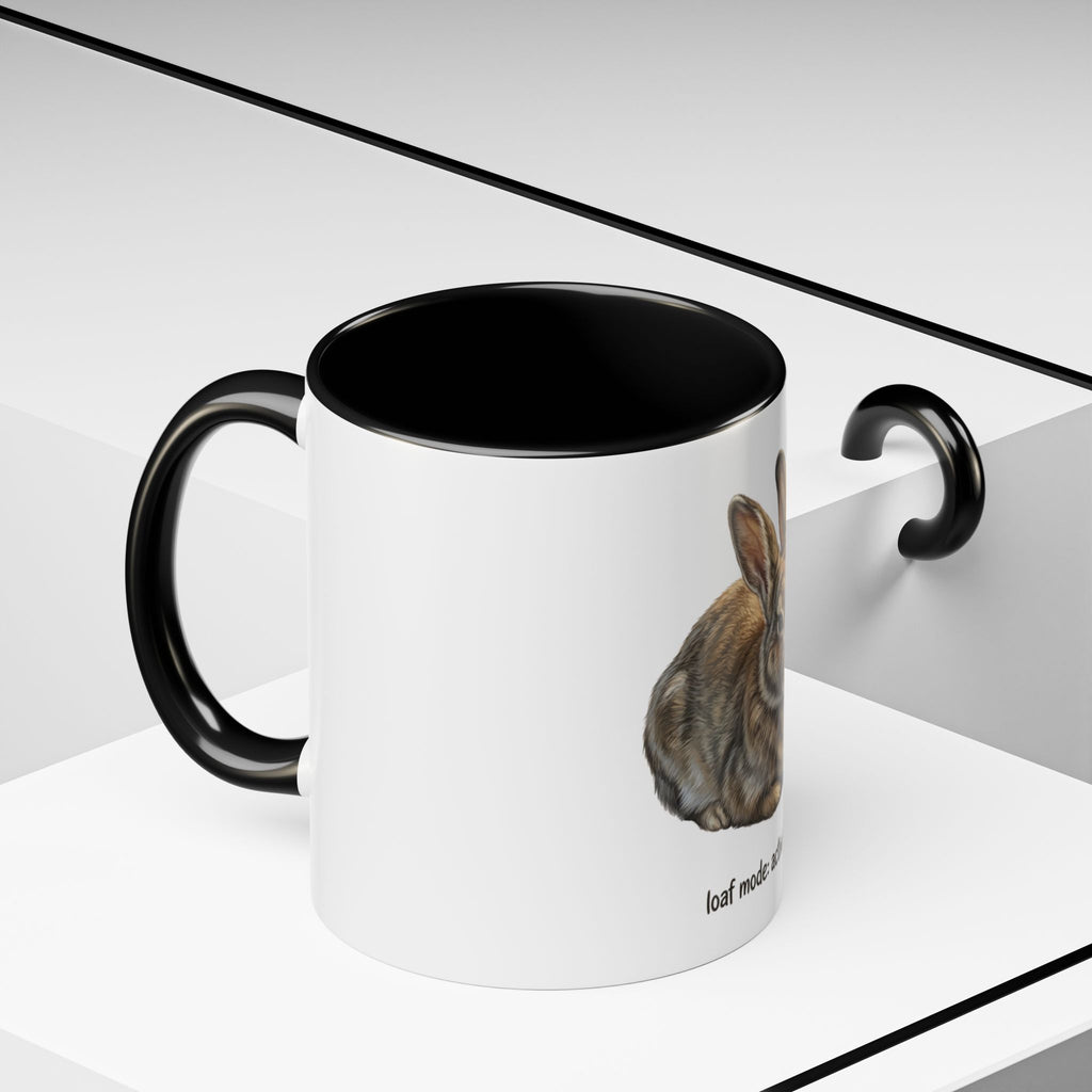 Coffee Mug - "Loaf Mode: Activated" Cute Bunny Accent Ceramic Mug (11/15oz)