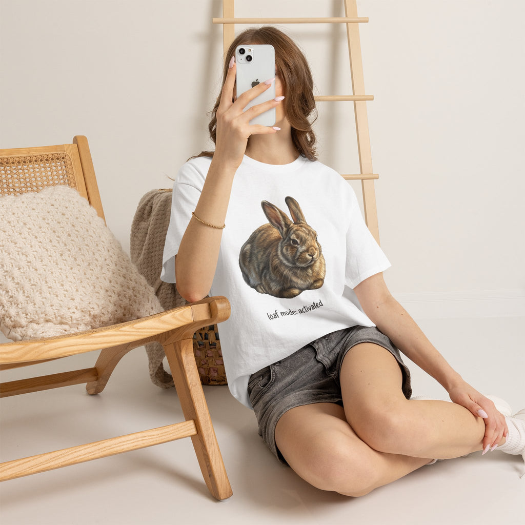 T-Shirt — "Loaf Mode: Activated" Bunny Graphic Tee
