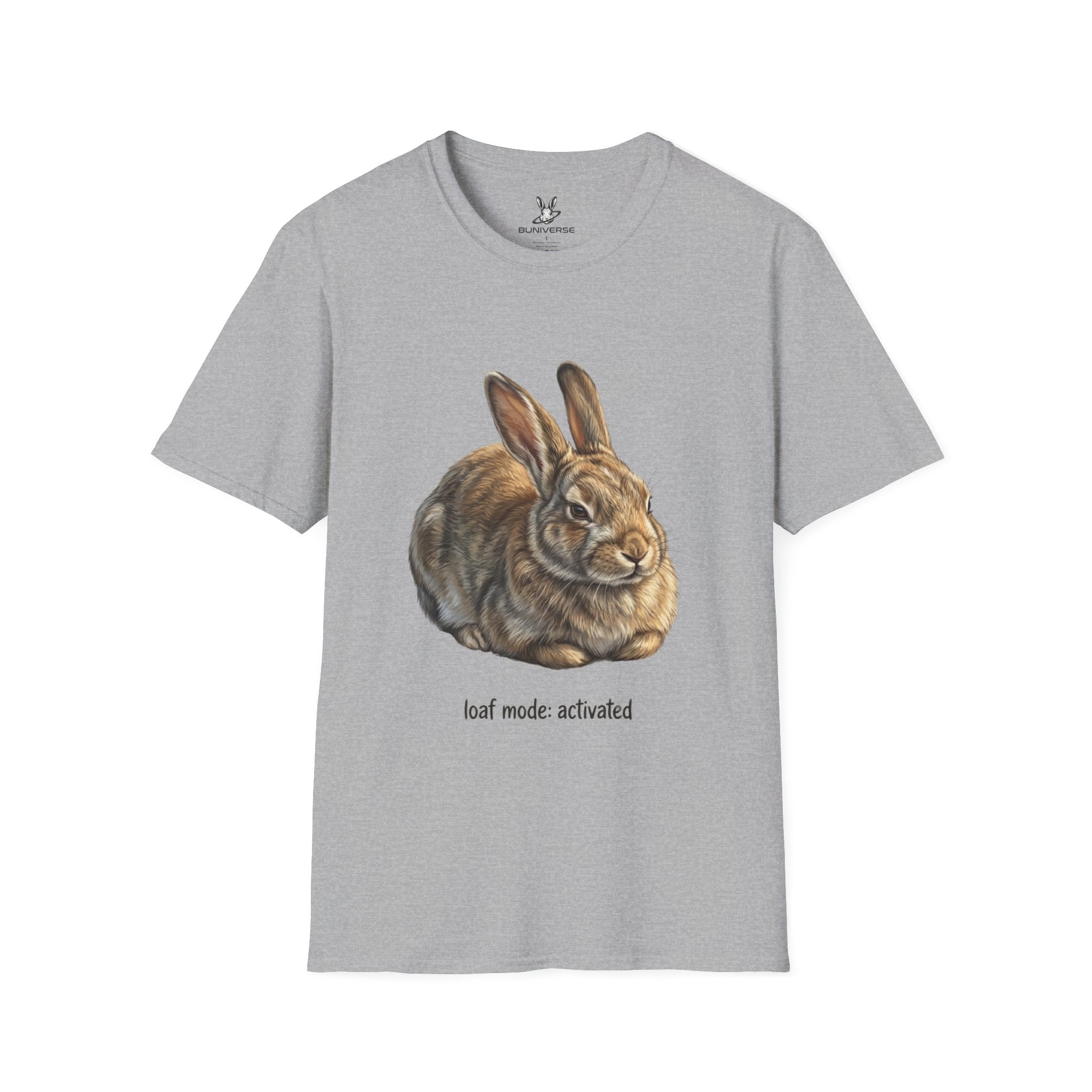 Rabbit Illustration T-Shirt — "Rest Mode Activated" Cute Bunny Graphic Tee