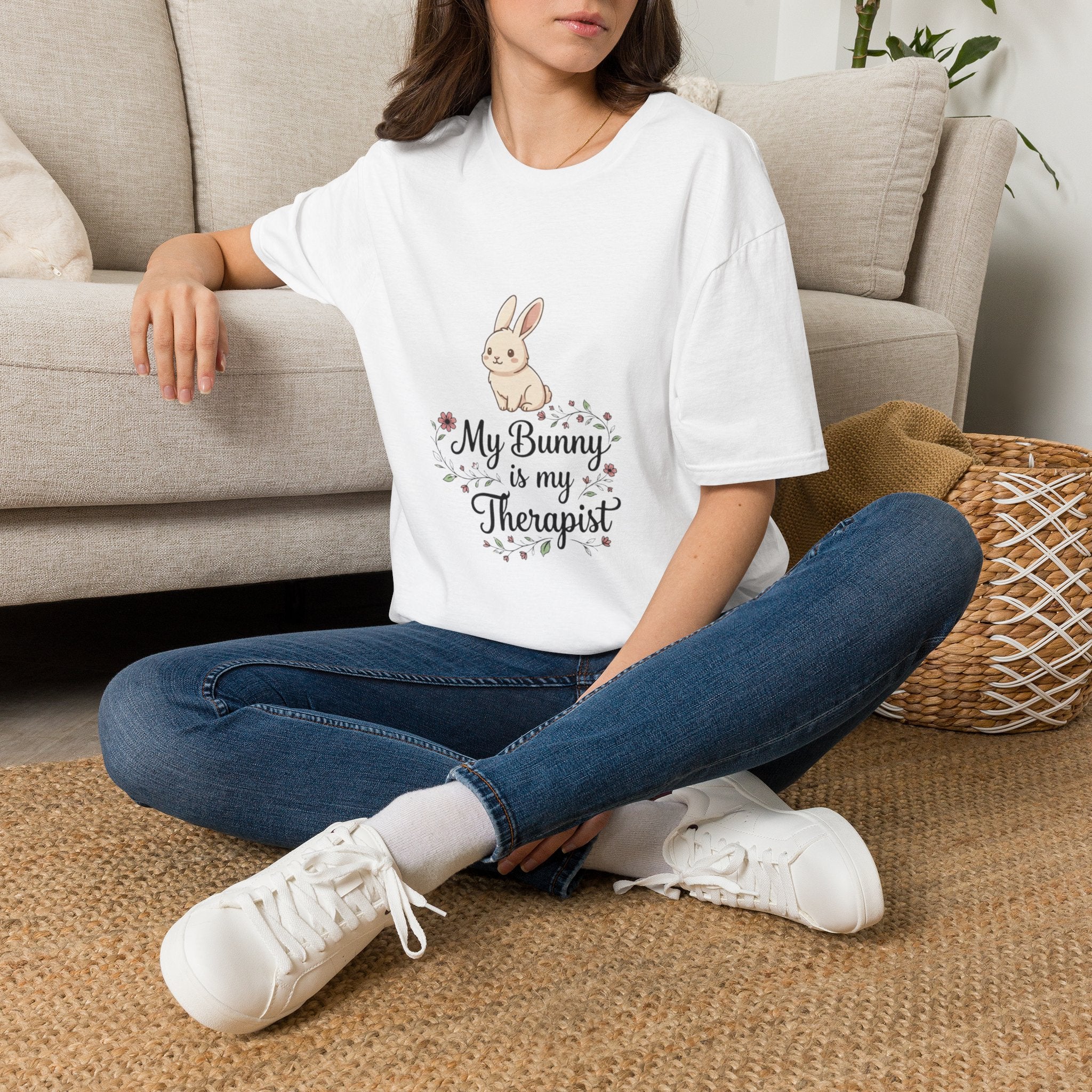 Bunny Therapist T-Shirt — “My Bunny is My Therapist” Cute Rabbit Graphic Tee
