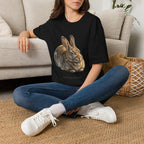 Rabbit Illustration T-Shirt — "Rest Mode Activated" Cute Bunny Graphic Tee