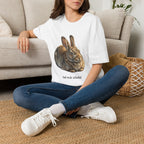 Rabbit Illustration T-Shirt — "Rest Mode Activated" Cute Bunny Graphic Tee