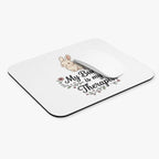 My Bunny Is My Therapist Rectangle Mouse Pad - Cute Bunny Desk Mat for Rabbit Lovers