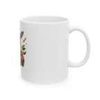 Bunny Driver Ceramic Mug — Cute Rabbit in Car with Carrots (11oz & 15oz)