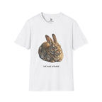 Rabbit Illustration T-Shirt — "Rest Mode Activated" Cute Bunny Graphic Tee