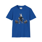 Bunny Dog Walker T-Shirt — Rabbit Leash Crew Graphic Tee