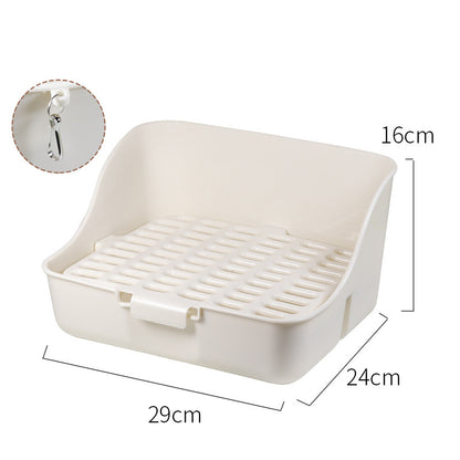Rabbit Litter Box Bunny Corner Toilet Box Potty Trainer For Hamster Guinea Pig Ferret Rat Chinchialla Cage Pan
