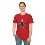 Bunny Dog Walker T-Shirt — Rabbit Leash Crew Graphic Tee