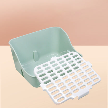 Rabbit Litter Box Bunny Corner Toilet Box Potty Trainer For Hamster Guinea Pig Ferret Rat Chinchialla Cage Pan
